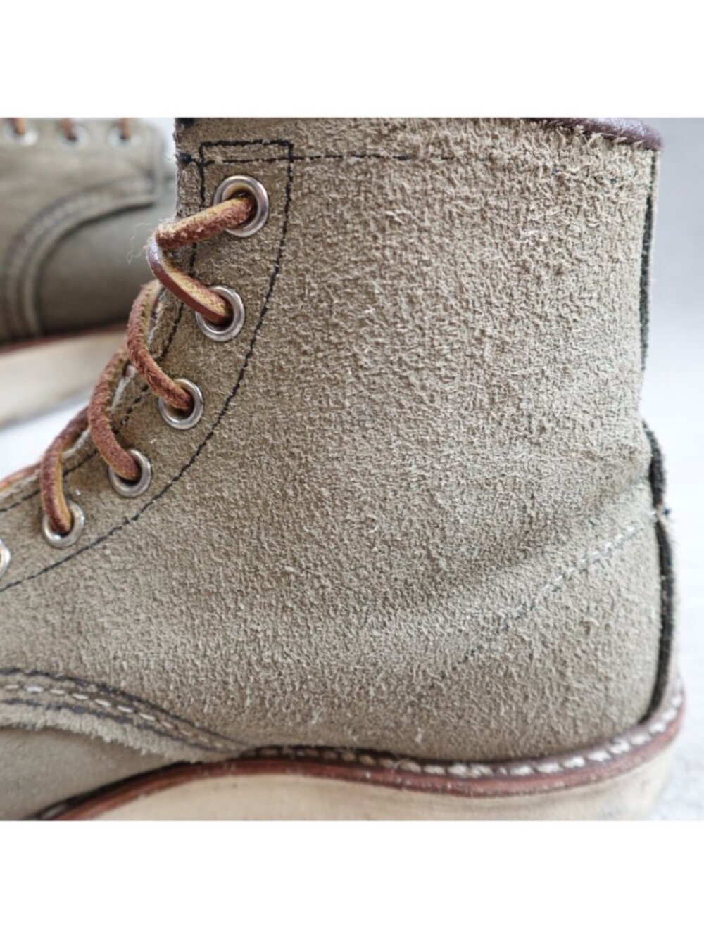 Red Wing Boots 8.5 Gray Suede Roughout 8139 Nigel Cabourn 2010 - Picture 15 of 16